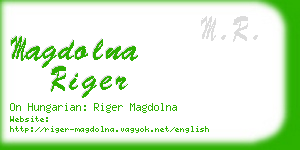 magdolna riger business card